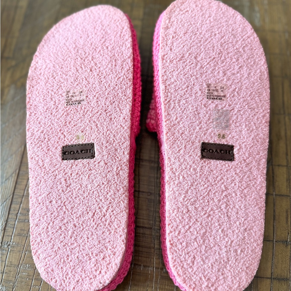 Coach Averie Crochet Flower Pink Sandals - Picture 4 of 5